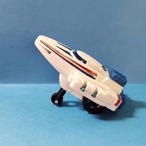 vintage SL Uk design USAF Friction Action Jet Plane - White & Blue